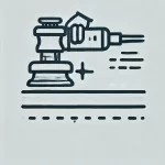 DALL·E 2024 07 24 14.21.26 Une illustration au trait très simple représentant le polissage de surface. L'image doit inclure une icône d'une machine ou d'un outil de polissage travaillant sur une surface