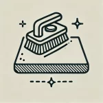 DALL·E 2024 07 24 14.30.52 Une illustration simple représentant un processus de finition de surface brossée. L'image doit inclure une brosse ou un outil abrasif travaillant sur une surface,
