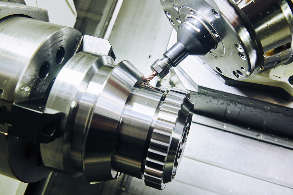 Milling,Metalworking,Process.,Industrial,Cnc,Metal,Machining,By,Vertical,Mill.