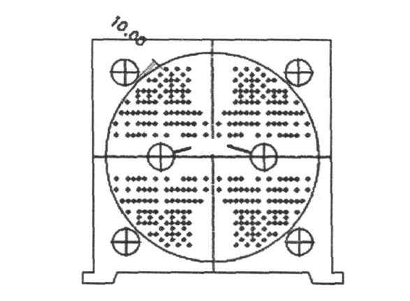 Figure 5 Plane view of the fixed half base plate Figure 5 Plane view of the fixed half base plate