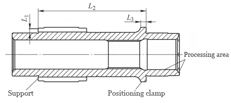 Fig 5 Clamping scheme for turning one end bore and face after heat treatment