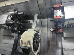 Figure 1 Internal structure of CNC double head lathe