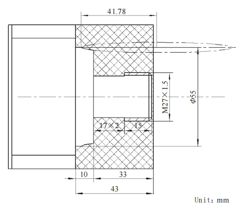 Figure 3 Thread end processing dimensions Figure 3 Thread end processing dimensions