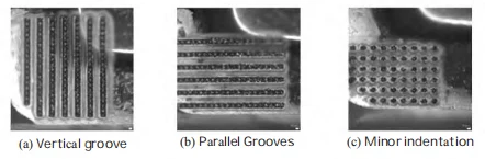 Figure 3 Texture Morphology of the Front Face of a Tool Processed by Laser Figure 3 Texture Morphology of the Front Face of a Tool Processed by Laser