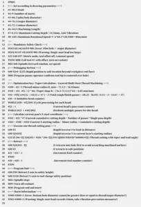 Below is the program for machining a large lead multi start internal thread ：