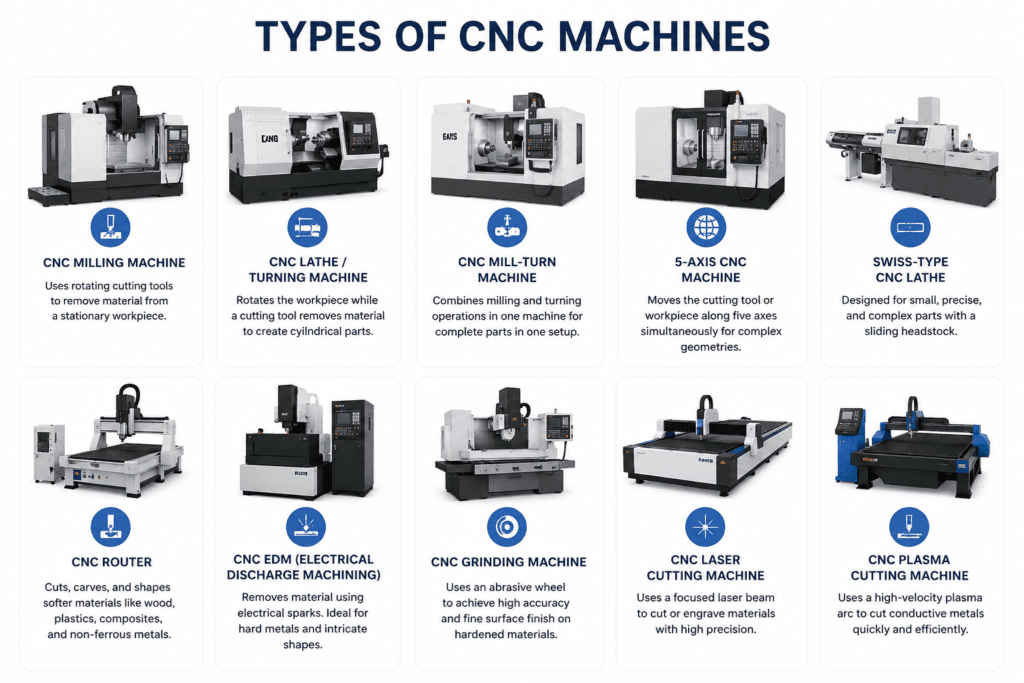 Types of CNC Machines Types of CNC Machines