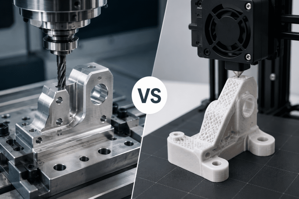 CNC vs 3D printing comparison