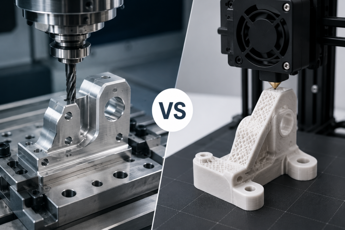 CNC vs 3D printing comparison