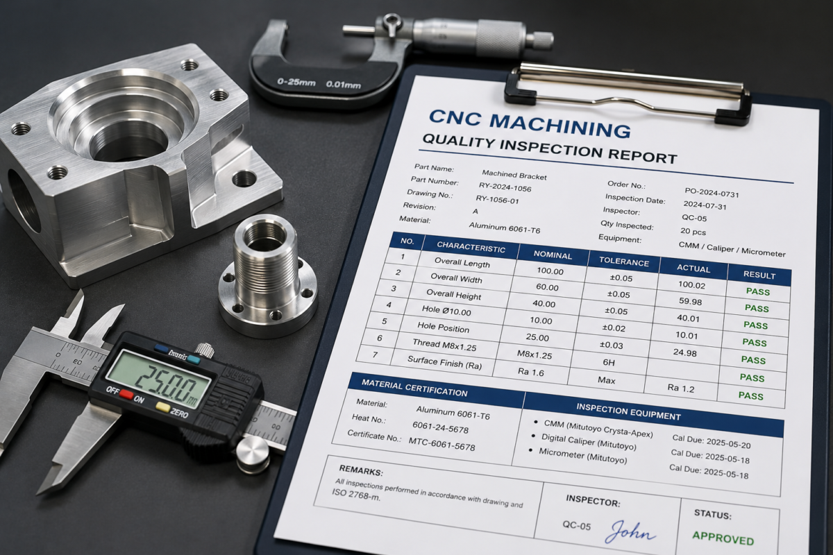 CNC Machining Quality Inspection Report